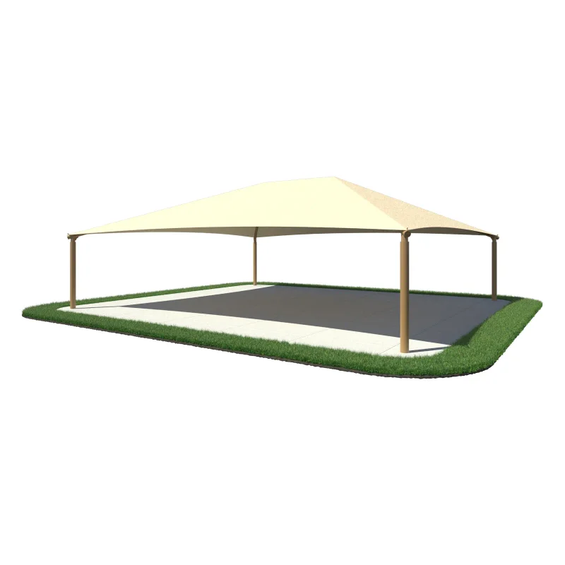 Rectangular Shade Shelter with 8 feet high Entrance Height