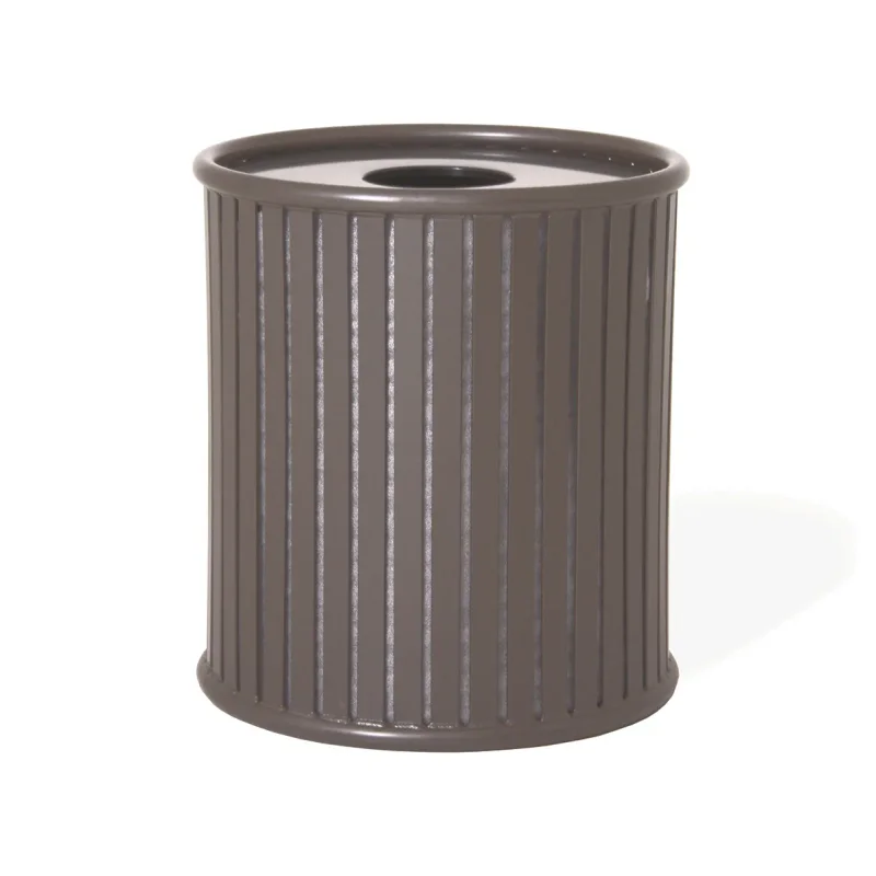 Uptown - Zion Trash Receptacle with Liner and Flat Top Lid