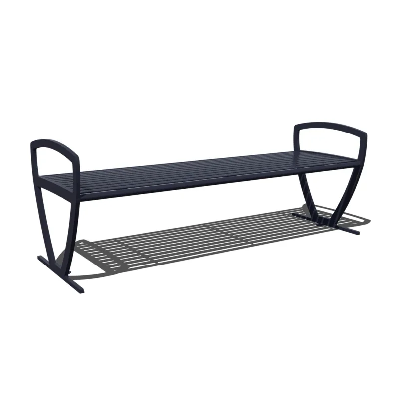 Uptown - Zion Bench without Back with Side Armrests