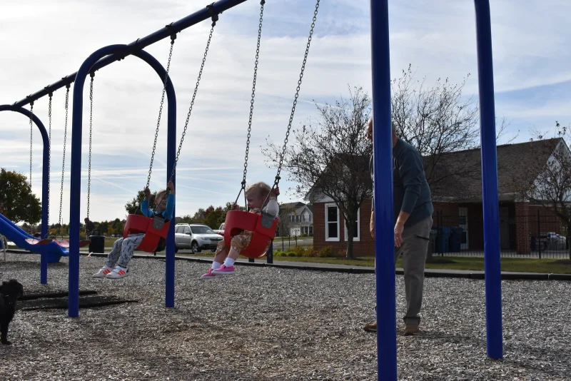 What is the standard height of a swing set?