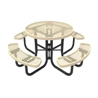 MyTCoat Expanded Metal Portable Frame Round Table