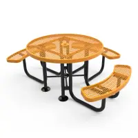 MyTCoat Expanded Metal Portable Frame Round Table