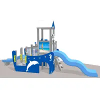 Beach Boat Recycled Plastic Play System