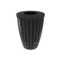 MyTCoat 32 Gallon Coned Trash Receptacle with Lid
