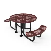 MyTCoat Expanded Metal Portable Frame Round Table