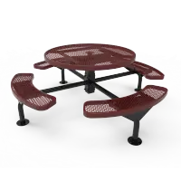 MyTCoat Expanded Metal Deluxe Frame Round Table