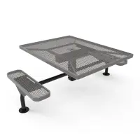 MyTCoat Expanded Metal Deluxe Frame Square Table