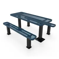 MyTCoat Expanded Metal Pedestal Frame Picnic Table