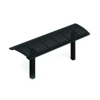 Uptown - Arches Steel Slatted Bench without Back