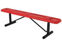 Essentials - Perforated Style Park Bench Without Back