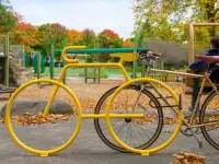 Bike Bike Rack, Bicycle-Shaped - 4 Bike Capacity