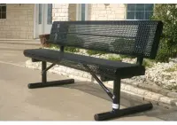 MyTCoat Honeycomb Steel Rolled Edge Bench with Back