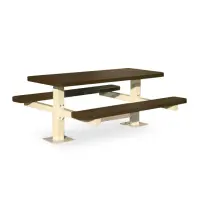 MyTCoat Expanded Metal Double Post Picnic Table