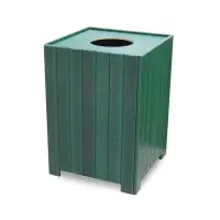 Square Standard-Duty Recycled Plastic Receptacle