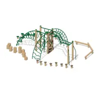 Pikes Peak Recycled Playground Fitness Climber with Steppers and Balance Beam