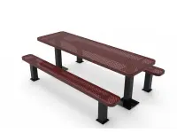 MyTCoat Honeycomb Steel Pedestal Frame Picnic Table