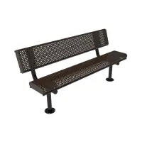 MyTCoat Honeycomb Steel Rolled Edge Bench with Back