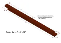 Rubber Curb 6 Foot with Spikes