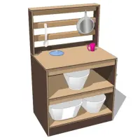 Kids Kitchen Shelf and Rack