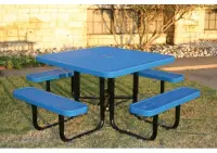 MyTCoat Expanded Metal Portable Frame Square Table