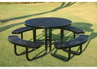 MyTCoat Expanded Metal Portable Frame Round Table