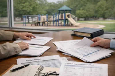 Public agency budget or planning documents reviewed in relation to a playground site.