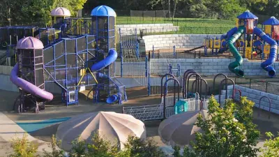 Hyland Lake Park Reserve inclusive playground equipment Minnesota