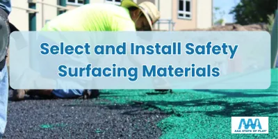 Playground safety surfacing installation ASTM compliant materials