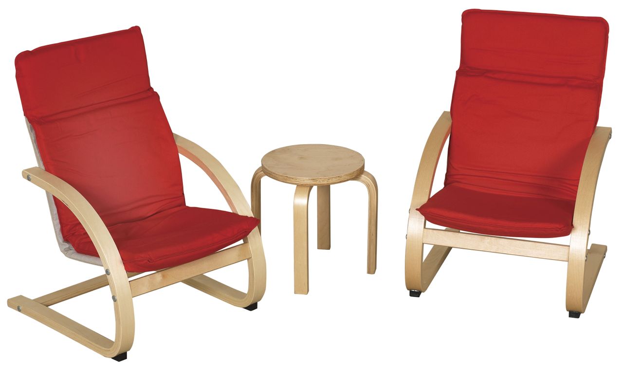 Ecr4kids Bentwood Comfort Chair Set With Table
