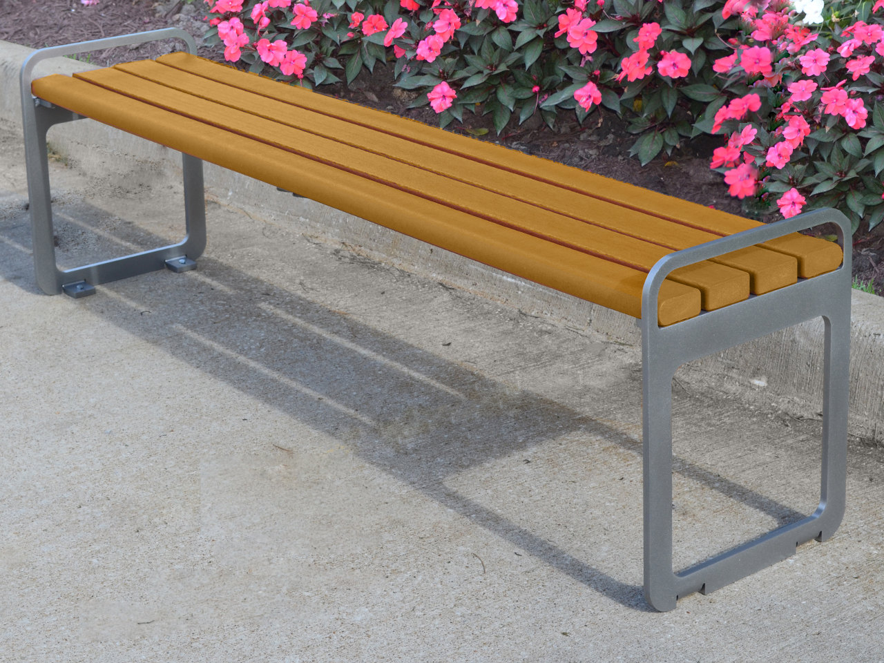 Plaza Bench Without Back By Jayhawk Plastics Pb6plzbac